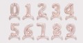 BALON FOLIOWY STOJĄCY 1 ROSEGOLD 80CM  