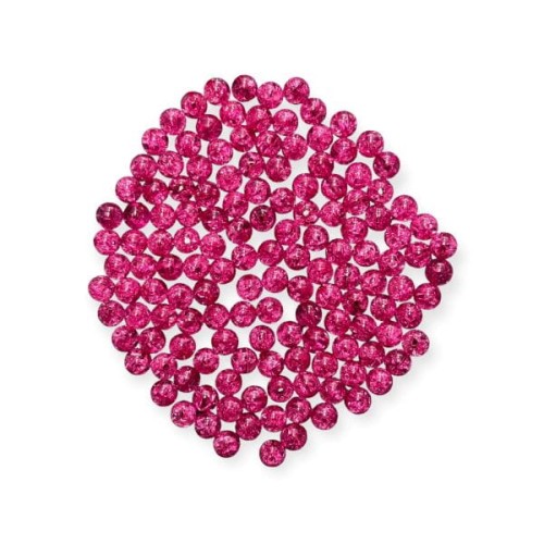 KORALIKI 8MM PLASTIKOWE POPĘKANE FUKSJA 1/2 kg   