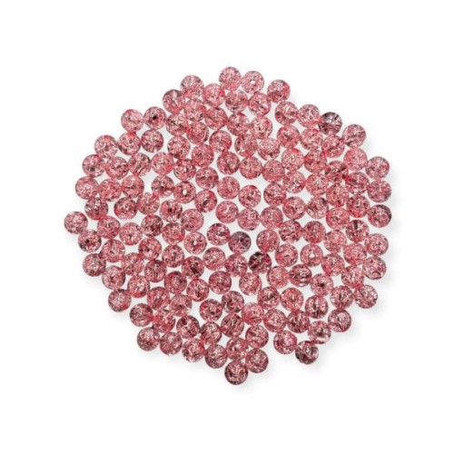 KORALIKI 8MM PLASTIKOWE POPĘKANE JASNY RÓŻ 1/2 kg    