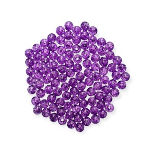 KORALIKI 10MM PLASTIKOWE POPĘKANE CIEMNE FIOLET 0,5 kg    