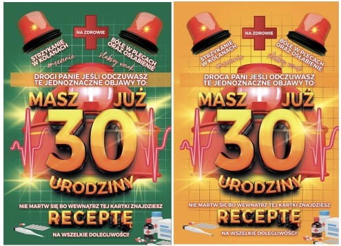 KARNET JCX RECEPTA 30 URODZINY  