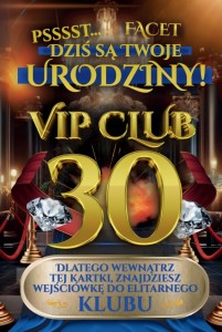 KARNET JCX VIP CLUB 30 URODZINY 