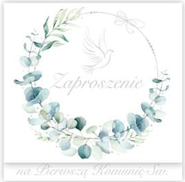 ZAPROSZENIE NA KOMUNIĘ PM        