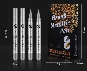 MARKER SREBRNY BRUSH METALIK  