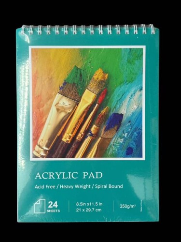 Blok do Akryli A4 350g/m² 24 Arkusze Spiralny