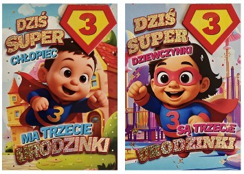KARNET SUPERBOHATER NA 3 URODZINY  