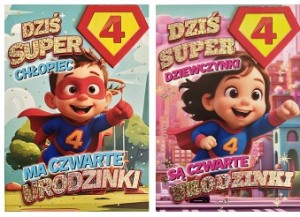 KARNET SUPERBOHATER NA 4 URODZINY   