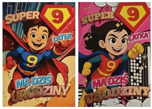 KARNET SUPERBOHATER NA 9 URODZINY   