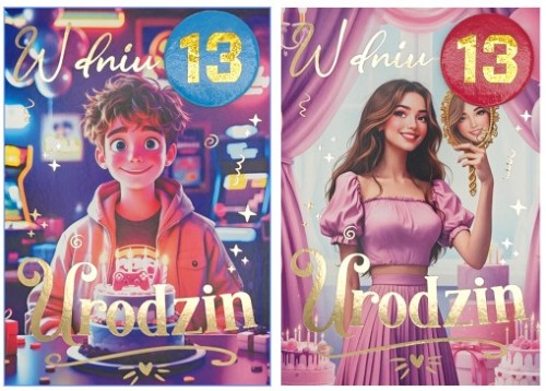 KARNET NA 13 URODZINY   