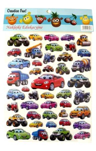 NAKLEJKI DEKORACYJNE PUFFY AUTA PIXAR