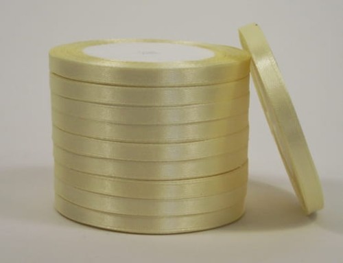WSTĄŻKA SATYNOWA 0,6 CM/22M ECRU