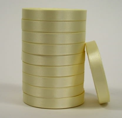 WSTĄŻKA SATYNOWA 1,2 CM/22M ECRU