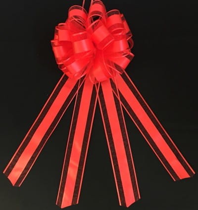 KOKARDKA CZERWONA ŚCIĄGANA DUŻA